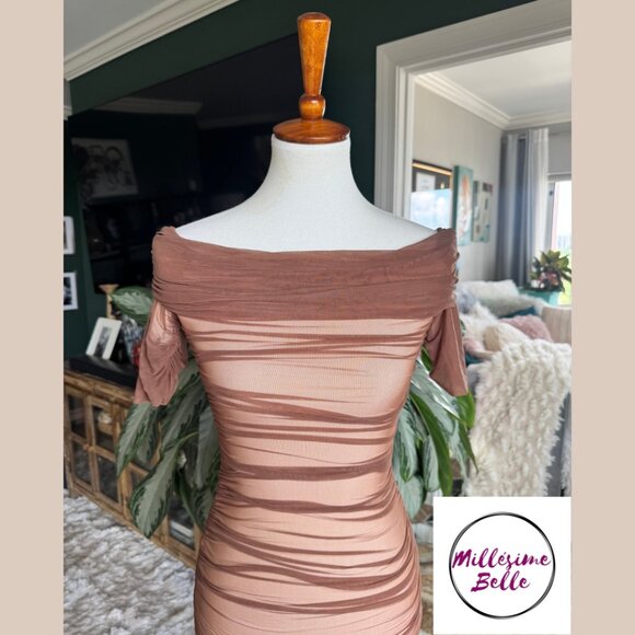 Brown Bandage Dress - Picture 5 of 7